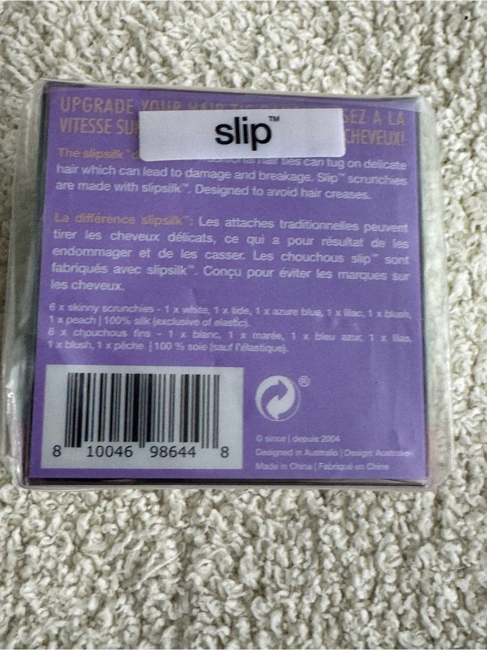 Slip Pure Silk Skinny Scrunchies 6 slim Hair ties Pack Pastel Mix New